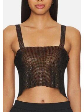 Superdown Mackenzie Crop Top in Black Small New With Tags Womens